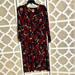 Anne Klein Floral 3/4 Sleeve Dress, 16